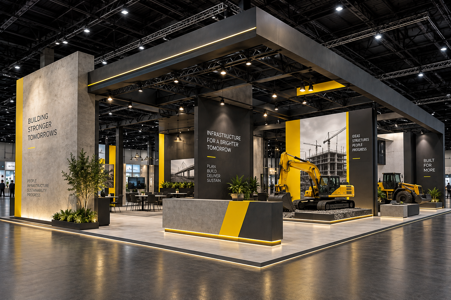 Concept design for a construction industry exhibition stand