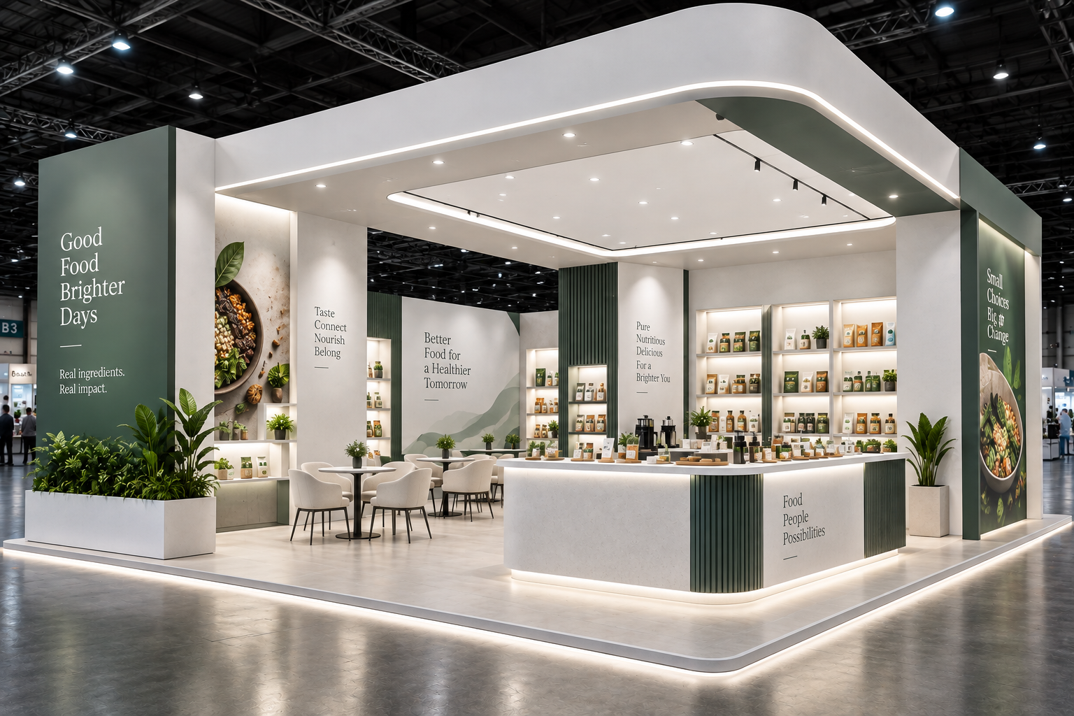 Concept design for a food and beverage exhibition stand