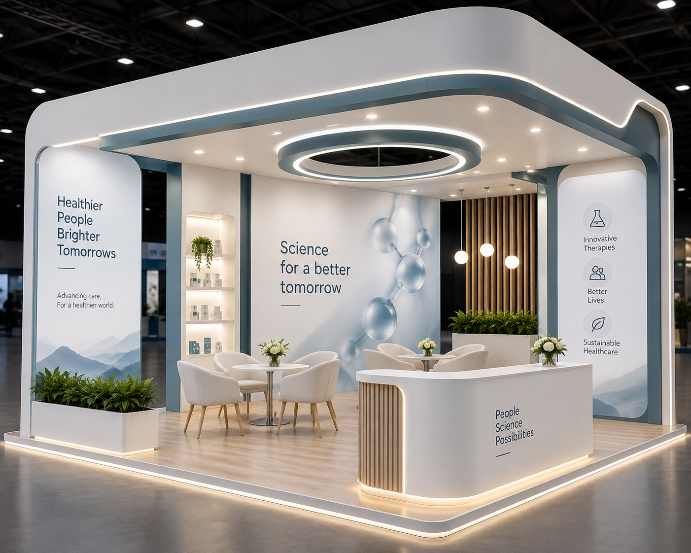 Concept design for a pharmaceutical exhibition stand