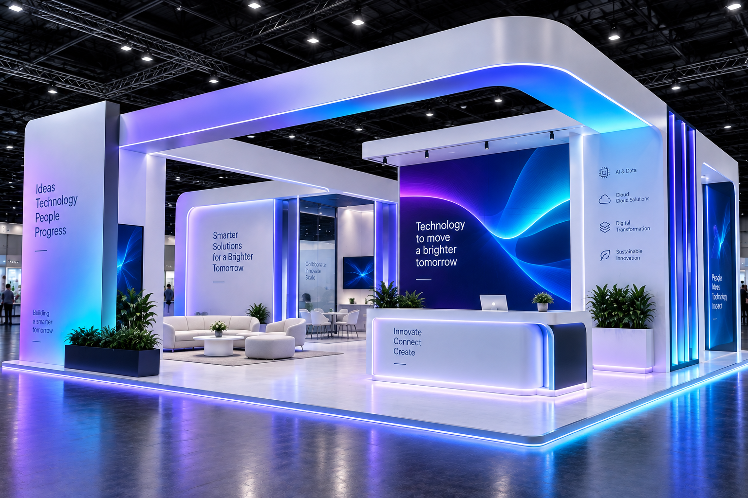 Concept design for a technology exhibition stand